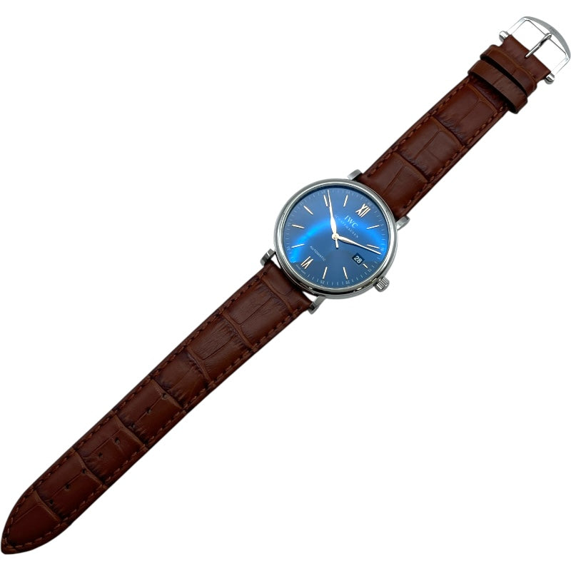 インターナショナルウォッチカンパニー IWC ポートフィノ オートマティック IW356523 ブルー SS 自動巻き メンズ 腕時計
