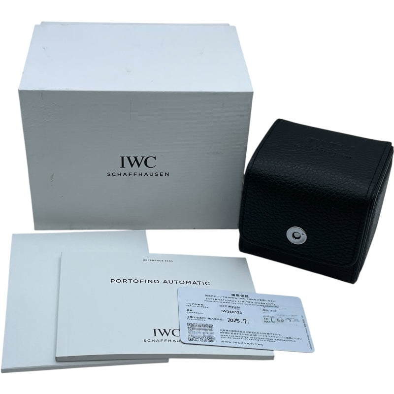 インターナショナルウォッチカンパニー IWC ポートフィノ オートマティック IW356523 ブルー SS 自動巻き メンズ 腕時計
