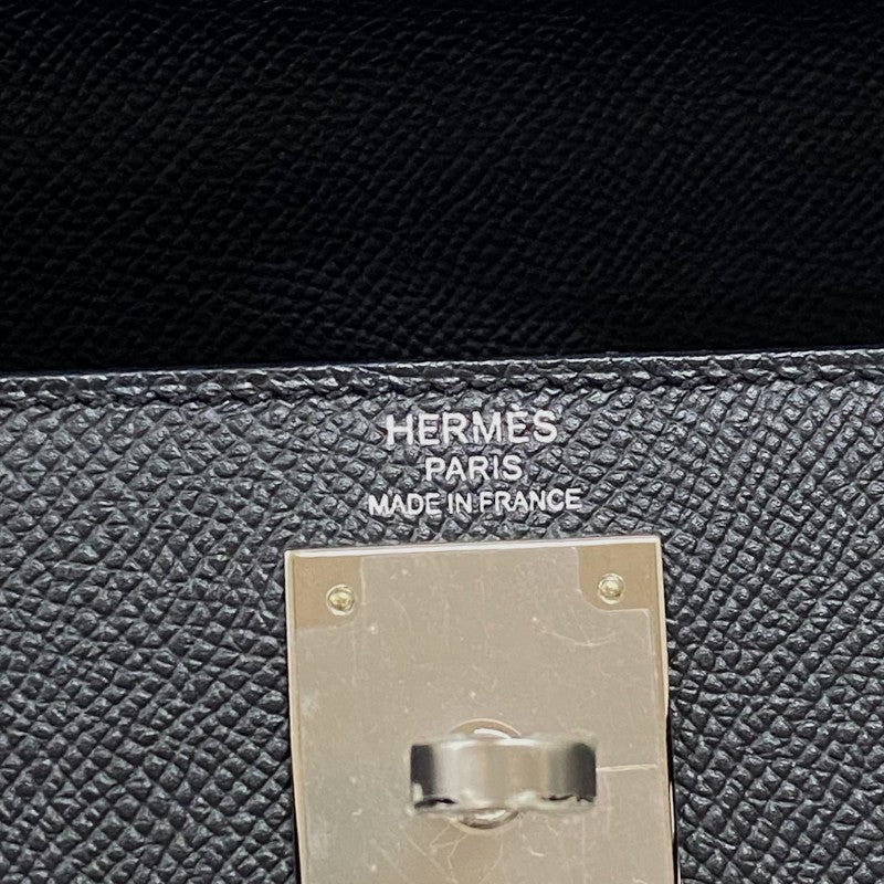 エルメス HERMES ケリー28 W刻 ブラック シルバー金具 エプソン レディース ハンドバッグ ショルダーバッグ