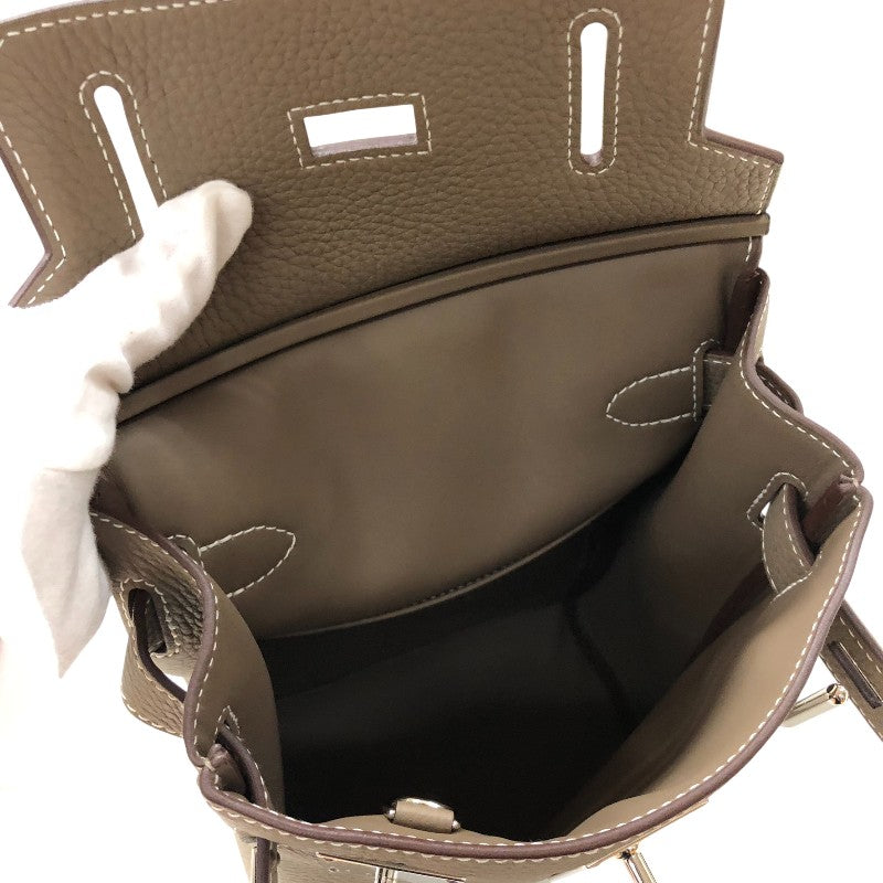 エルメス HERMES ケリーアッカドPM W刻印 エトゥープ シルバー金具 トゴ ユニセックス ボディバッグ