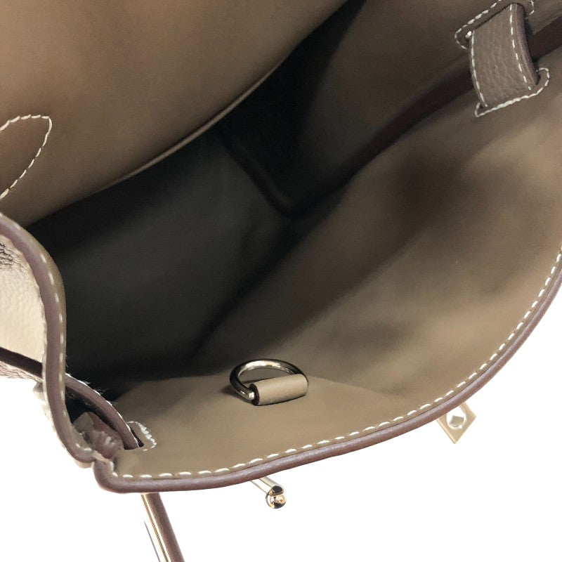 エルメス HERMES ケリーアッカドPM W刻印 エトゥープ シルバー金具 トゴ ユニセックス ボディバッグ