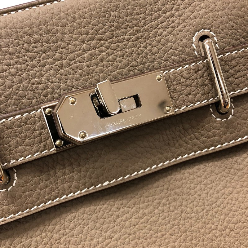 エルメス HERMES ケリーアッカドPM W刻印 エトゥープ シルバー金具 トゴ ユニセックス ボディバッグ