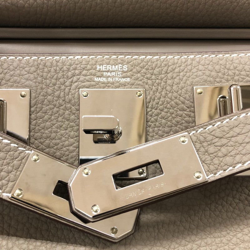 エルメス HERMES ケリーアッカドPM W刻印 エトゥープ シルバー金具 トゴ ユニセックス ボディバッグ