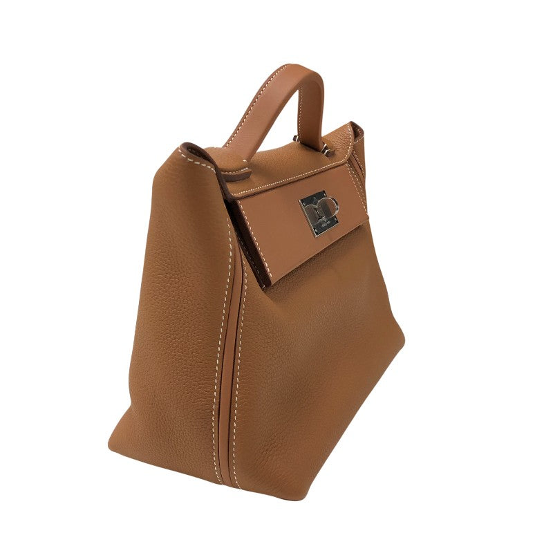 エルメス HERMES ヴァンキャトル29 U刻 ゴールド シルバー金具 トゴ/スイフト レディース ハンドバッグ