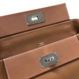エルメス HERMES ヴァンキャトル29 U刻 ゴールド シルバー金具 トゴ/スイフト レディース ハンドバッグ