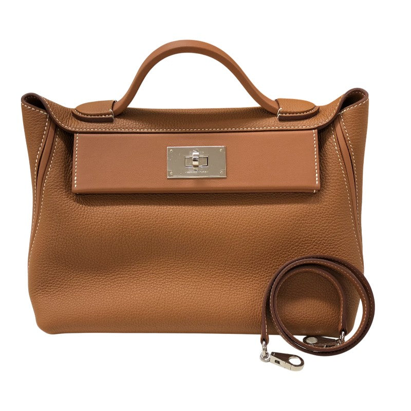 エルメス HERMES ヴァンキャトル29 U刻 ゴールド シルバー金具 トゴ/スイフト レディース ハンドバッグ
