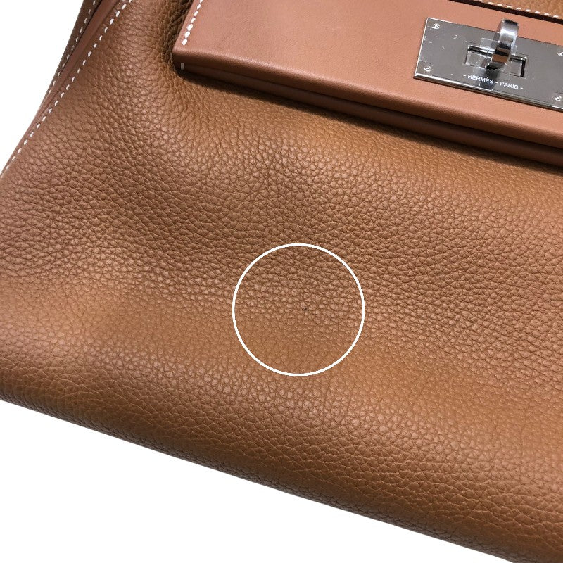 エルメス HERMES ヴァンキャトル29 U刻 ゴールド シルバー金具 トゴ/スイフト レディース ハンドバッグ