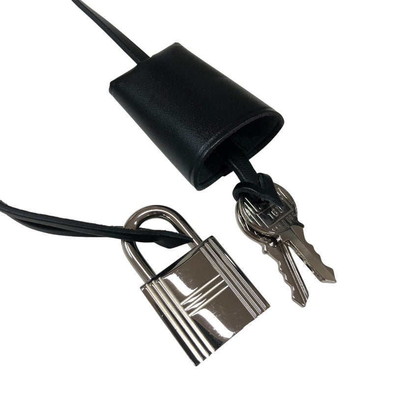 エルメス HERMES エールバッグジップPM U刻 アイボリー・ブラック シルバー金具 トワル/ハンター レディース ショルダーバッグ