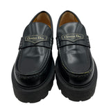 クリスチャン・ディオール Christian Dior DIOR BOYプラットフォームローファー KDB862ACA ブラック レザー レディース ローファー