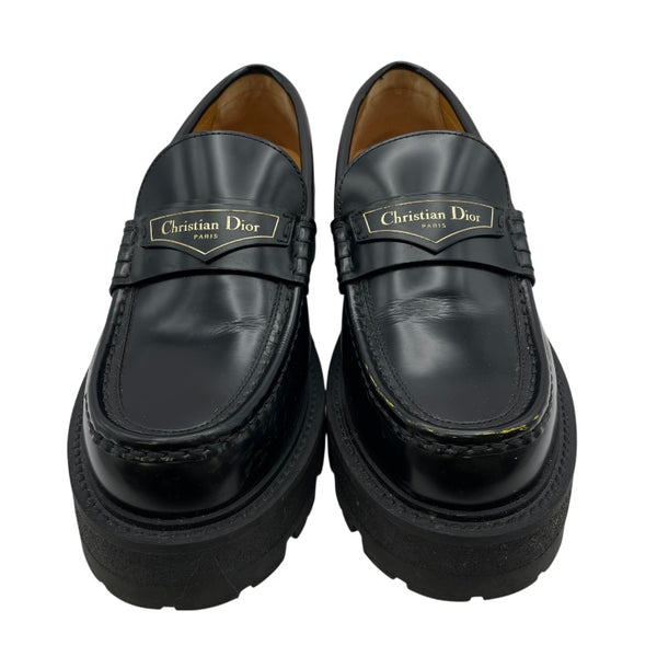 クリスチャン・ディオール Christian Dior DIOR BOYプラットフォームローファー KDB862ACA ブラック レザー レディース ローファー