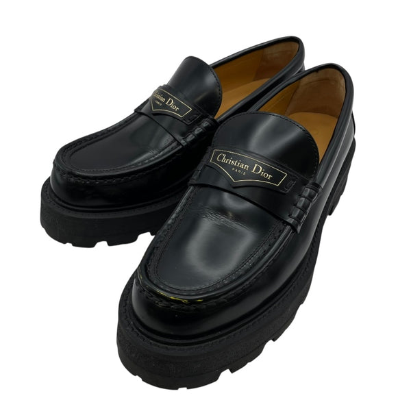 クリスチャン・ディオール Christian Dior DIOR BOYプラットフォームローファー KDB862ACA ブラック レザー レディース ローファー