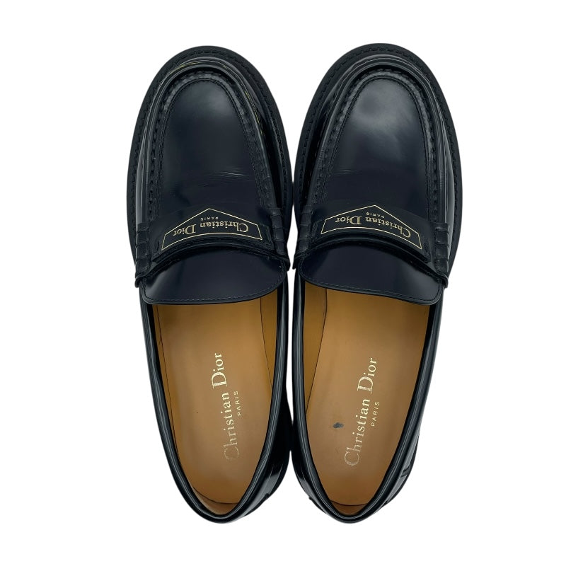 クリスチャン・ディオール Christian Dior DIOR BOYプラットフォームローファー KDB862ACA ブラック レザー レディース ローファー