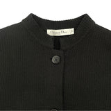クリスチャン・ディオール Christian Dior バックロゴコットンジャケット 414V60BM647 ブラック コットン/シルク レディース ノーカラージャケット