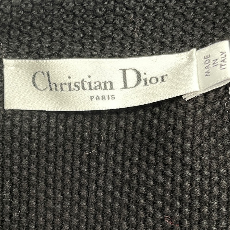 クリスチャン・ディオール Christian Dior バックロゴコットンジャケット 414V60BM647 ブラック コットン/シルク レディース ノーカラージャケット