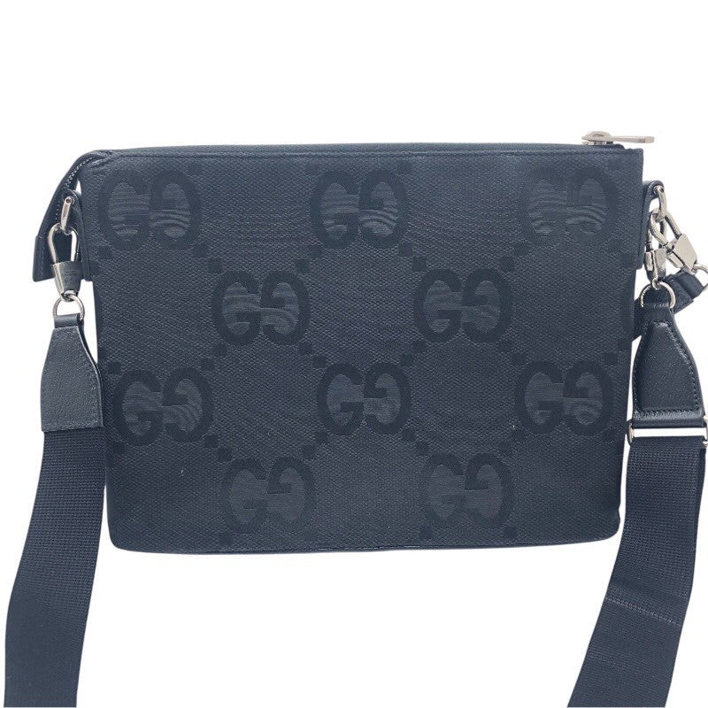 グッチ GUCCI ジャンボGGミディアムメッセンジャーバッグ 739668 ブラック ジャンボGGキャンバス メンズ メッセンジャーバッグ