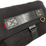 グッチ GUCCI シェリーラインメッセンジャーバッグ 246067 ブラック　シルバー金具 ナイロン ユニセックス ショルダーバッグ