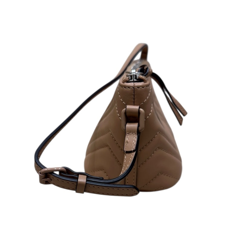 グッチ GUCCI GGマーモント スモールショルダーバッグ 739166 ベージュ レザー レディース ハンドバッグ