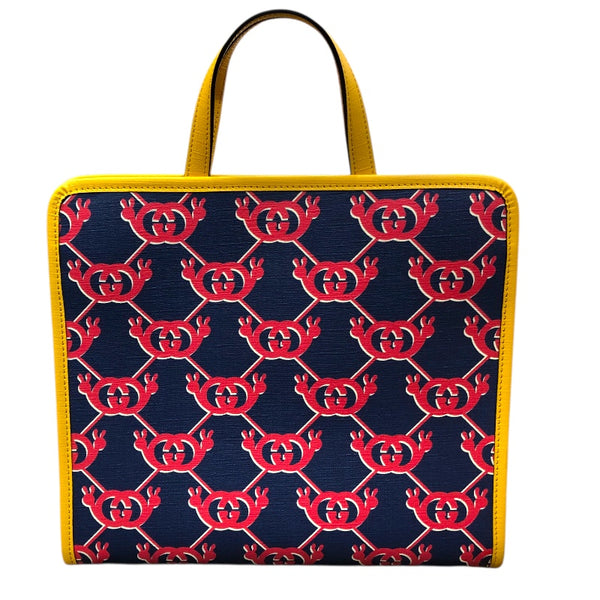 グッチ GUCCI チルドレンスハンドバッグ 605614 マルチカラー PVCコーティングキャンバス/ レザー ユニセックス ハンドバッグ