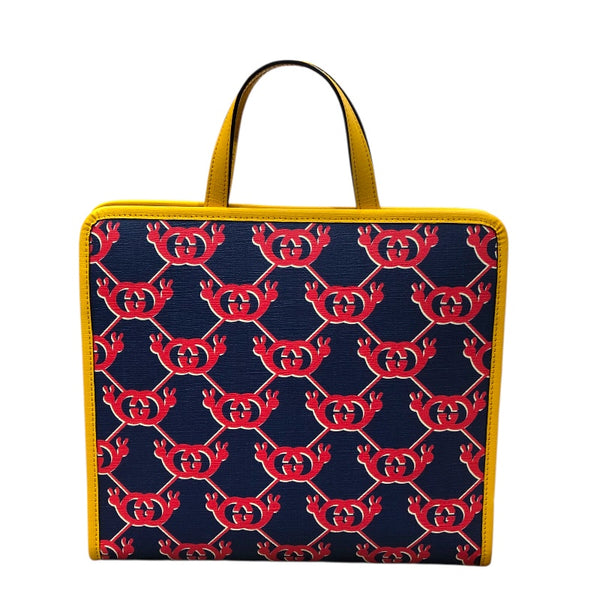 グッチ GUCCI チルドレンスハンドバッグ 605614 マルチカラー PVCコーティングキャンバス/ レザー ユニセックス ハンドバッグ