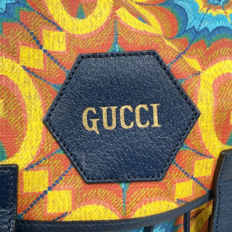 グッチ GUCCI GGカレイドスコープバックパック 625939 イエロー　ゴールド金具 レザー/PVC ユニセックス リュック・デイパック
