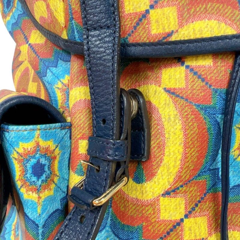 グッチ GUCCI GGカレイドスコープバックパック 625939 イエロー　ゴールド金具 レザー/PVC ユニセックス リュック・デイパック