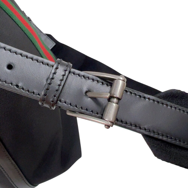 グッチ GUCCI シェリーライントートバッグ 619751 ブラック　シルバー金具 キャンバス メンズ トートバッグ