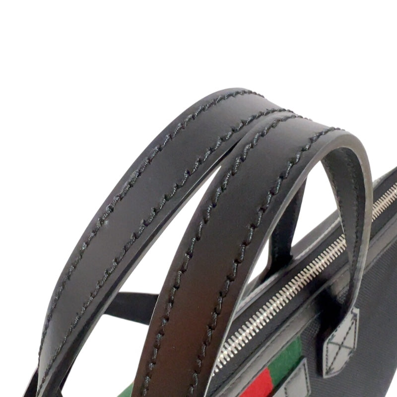 グッチ GUCCI シェリーライントートバッグ 619751 ブラック　シルバー金具 キャンバス メンズ トートバッグ