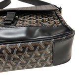 ゴヤール GOYARD グランブルーMM ブラック シルバー金具 ゴヤールディンキャンバスレザー メンズ ショルダーバッグ