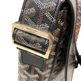 ゴヤール GOYARD グランブルーMM ブラック シルバー金具 ゴヤールディンキャンバスレザー メンズ ショルダーバッグ