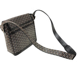 ゴヤール GOYARD グランブルーMM ブラック シルバー金具 ゴヤールディンキャンバスレザー メンズ ショルダーバッグ