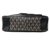 ゴヤール GOYARD グランブルーMM ブラック シルバー金具 ゴヤールディンキャンバスレザー メンズ ショルダーバッグ