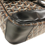 ゴヤール GOYARD グランブルーMM ブラック シルバー金具 ゴヤールディンキャンバスレザー メンズ ショルダーバッグ