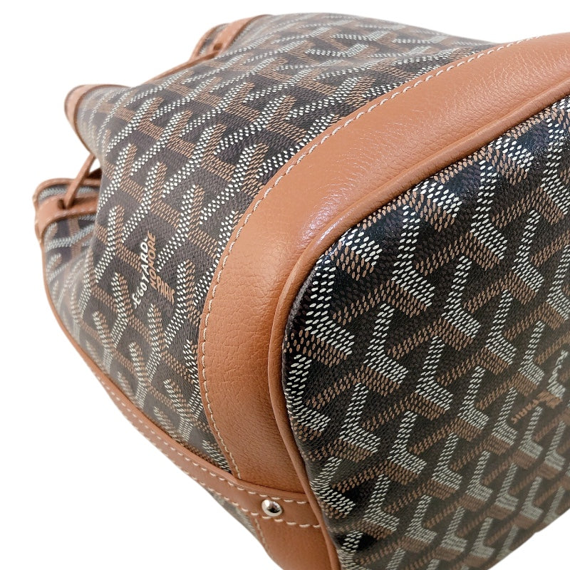 ゴヤール GOYARD プティフロ バケット ブラック/ブラウン ゴヤールディンキャンバス レディース ショルダーバッグ