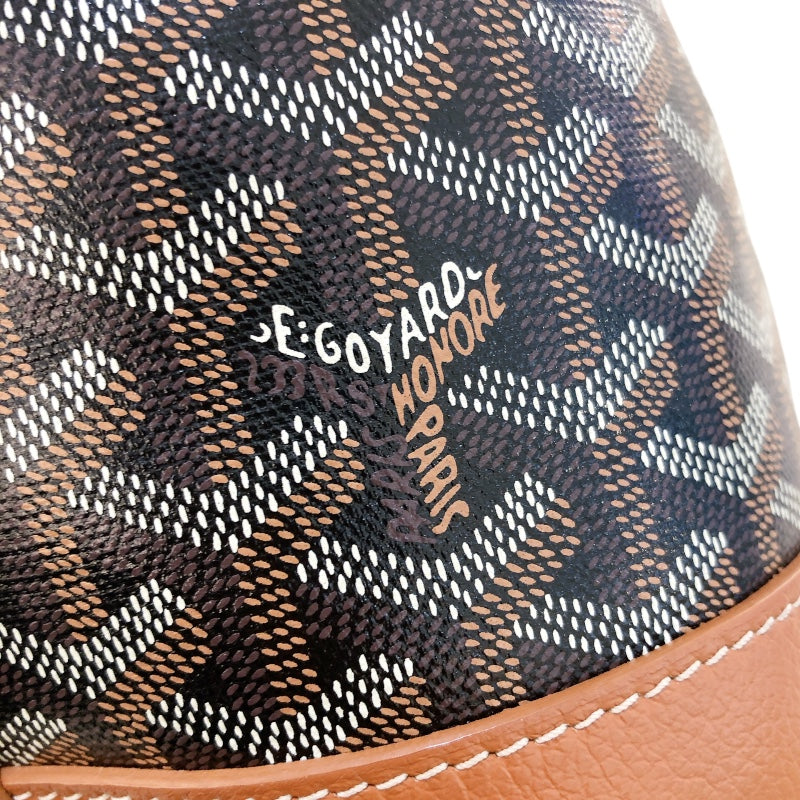 ゴヤール GOYARD プティフロ バケット ブラック/ブラウン ゴヤールディンキャンバス レディース ショルダーバッグ