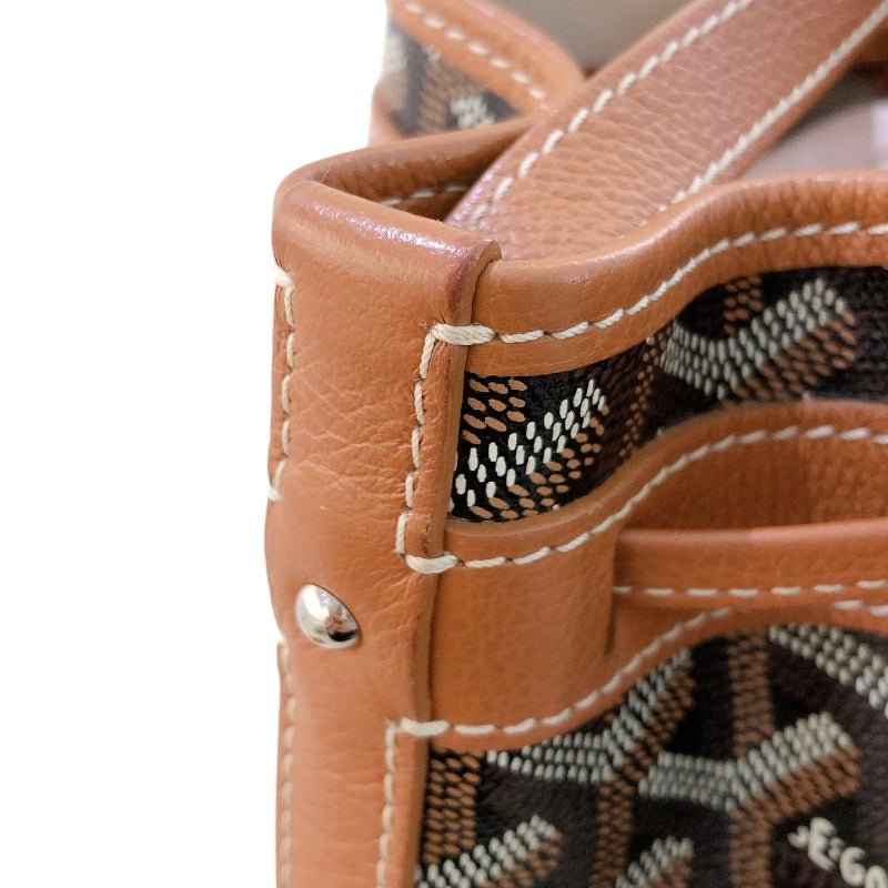 ゴヤール GOYARD プティフロ バケット ブラック/ブラウン ゴヤールディンキャンバス レディース ショルダーバッグ