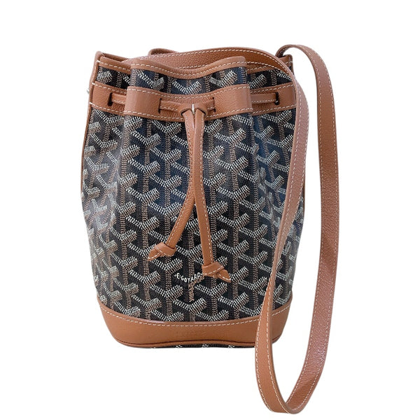 ゴヤール GOYARD プティフロ バケット ブラック/ブラウン ゴヤールディンキャンバス レディース ショルダーバッグ