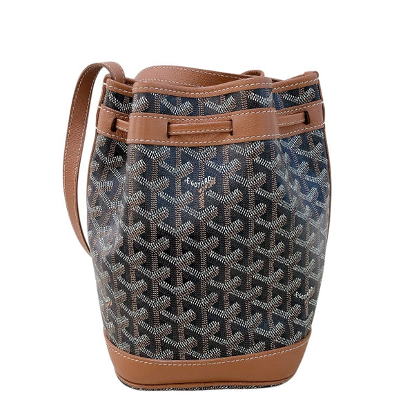 ゴヤール GOYARD プティフロ バケット ブラック/ブラウン ゴヤールディンキャンバス レディース ショルダーバッグ