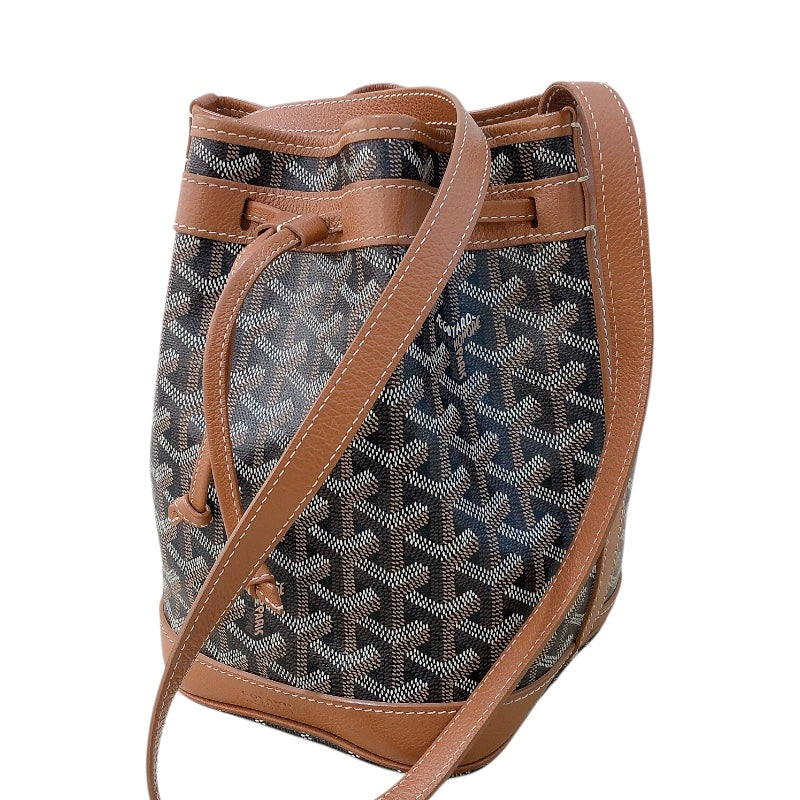 ゴヤール GOYARD プティフロ バケット ブラック/ブラウン ゴヤールディンキャンバス レディース ショルダーバッグ