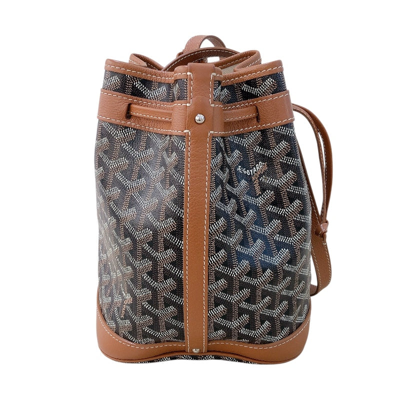 ゴヤール GOYARD プティフロ バケット ブラック/ブラウン ゴヤールディンキャンバス レディース ショルダーバッグ