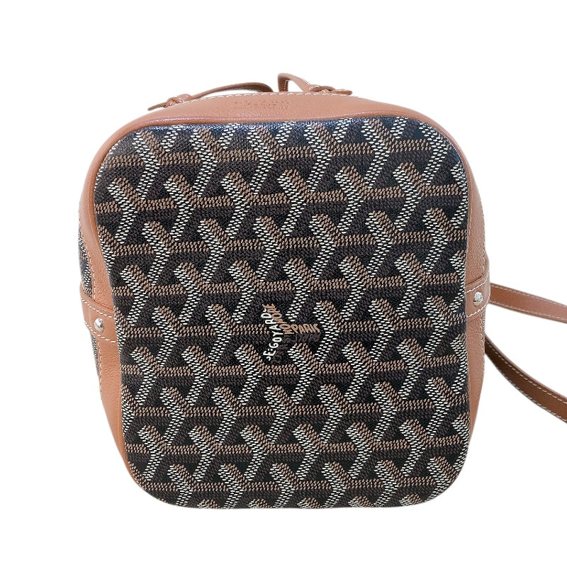 ゴヤール GOYARD プティフロ バケット ブラック/ブラウン ゴヤールディンキャンバス レディース ショルダーバッグ