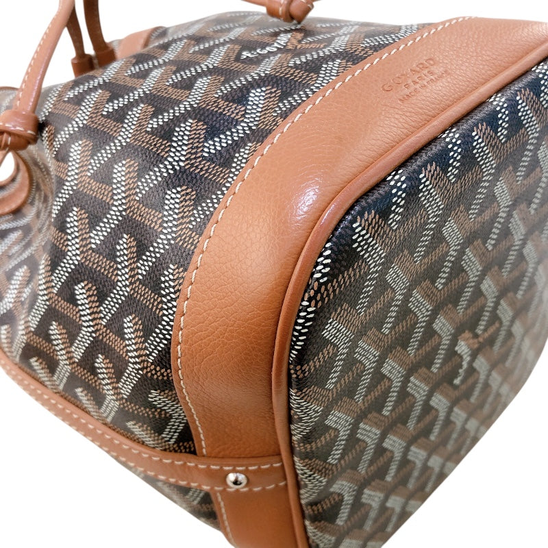 ゴヤール GOYARD プティフロ バケット ブラック/ブラウン ゴヤールディンキャンバス レディース ショルダーバッグ