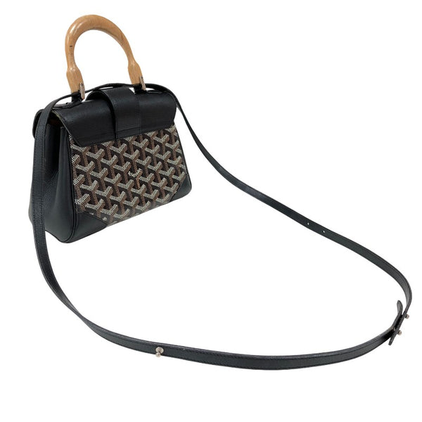 ゴヤール GOYARD サイゴンミニ ハンドバッグ ブラック ゴヤールディンキャンバスレザー レディース ハンドバッグ