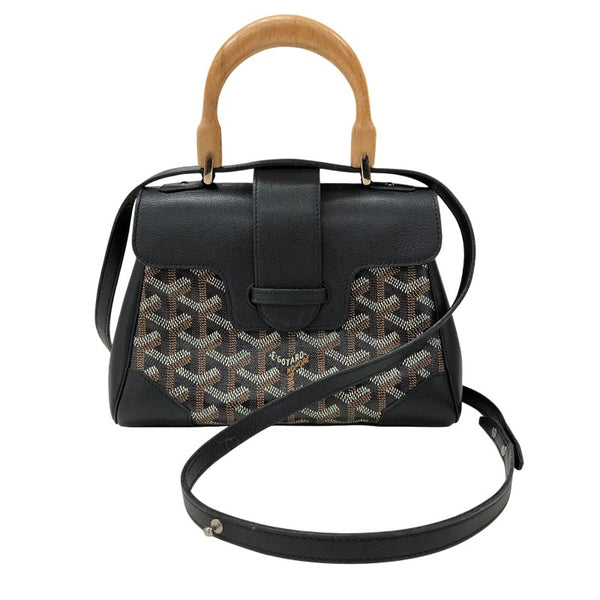 ゴヤール GOYARD サイゴンミニ ハンドバッグ ブラック ゴヤールディンキャンバスレザー レディース ハンドバッグ