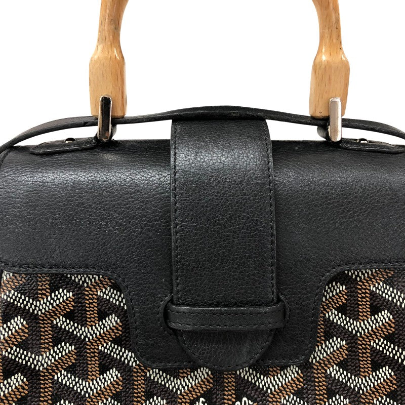 ゴヤール GOYARD サイゴンミニ ハンドバッグ ブラック ゴヤールディンキャンバスレザー レディース ハンドバッグ