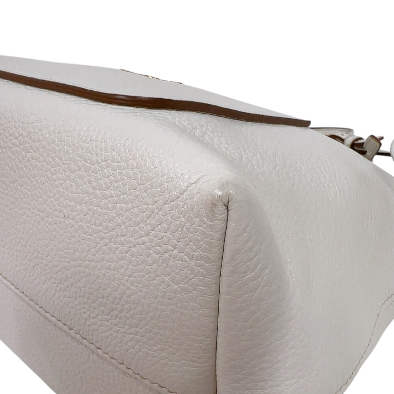 プラダ PRADA ヴィッテロダイノ　2wayハンドバッグ 1BA068 ホワイト　ゴールド金具 レザー レディース ショルダーバッグ