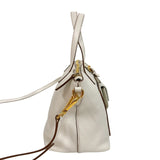 プラダ PRADA ヴィッテロダイノ　2wayハンドバッグ 1BA068 ホワイト　ゴールド金具 レザー レディース ショルダーバッグ
