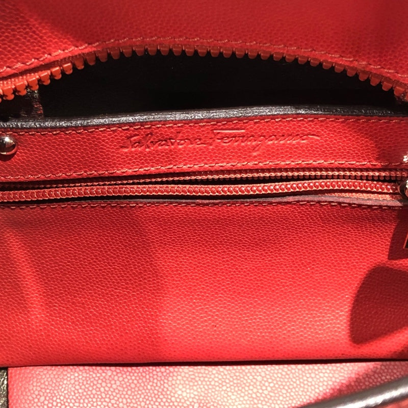 サルヴァトーレ・フェラガモ Salvatore Ferragamo ガンチーニハンドバッグ レッド レザー レディース ハンドバッグ