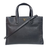 プラダ PRADA サフィアーノハンドバッグ BN2603 ブラック　ゴールド金具 サフィアーノレザー レディース トートバッグ