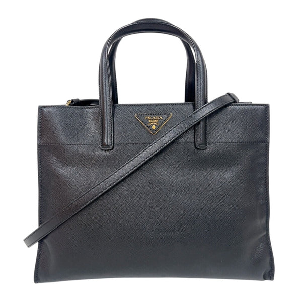プラダ PRADA サフィアーノハンドバッグ BN2603 ブラック　ゴールド金具 サフィアーノレザー レディース トートバッグ