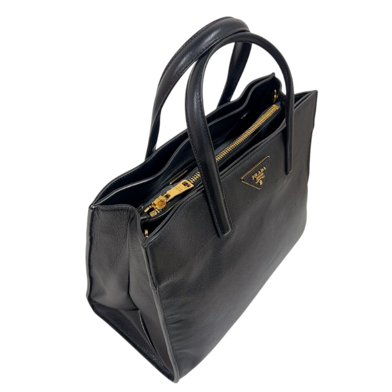 プラダ PRADA サフィアーノハンドバッグ BN2603 ブラック　ゴールド金具 サフィアーノレザー レディース トートバッグ